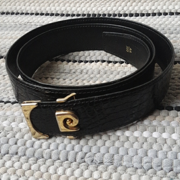 Pierre Cardin Paris Monogram Signature Logo Belt